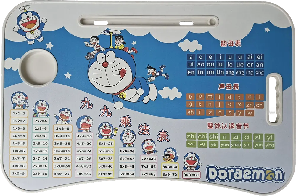 ترابيزة لابتوب محمولة للأطفال، قابلة للطي مع حامل أكواب وفتحة للتابلت، مناسبة للرسم والكتابة والقراءة، خفيفة الوزن، أشكال ديزني متعددة