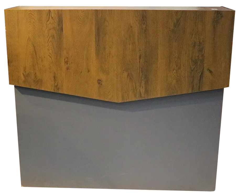 كاونتر خشب ، 120سم  ، وش بني