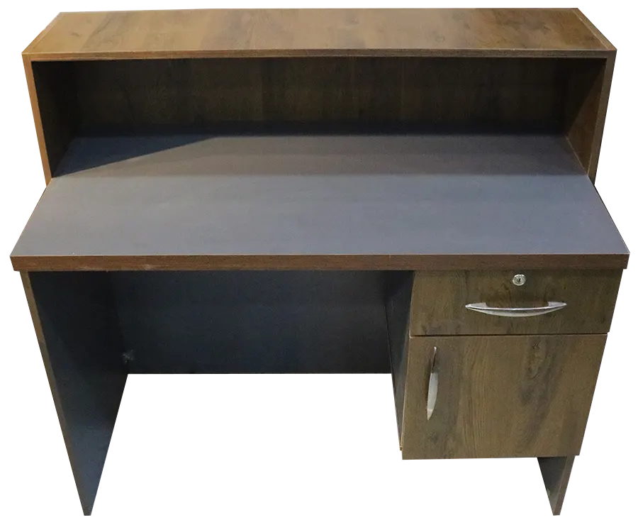 كاونتر خشب ، 120سم  ، وش بني