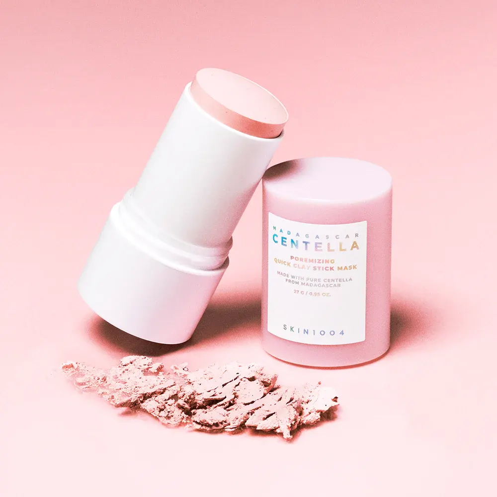 ماسك الطين ستيك مدغشقر بنبات السنتيلا النقي، ماسك للوجه لتنظيف المسام سكين 1004، 27 جم