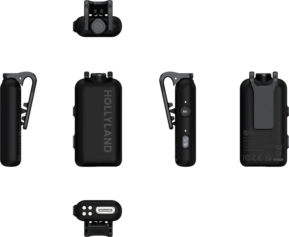 ميكروفون مكثف لاسلكي هولي لاند لارك ماكس 2، تردد 2.4 جيجا هرتز، 4 قنوات صوتية،  4 أجهزة ارسال، نمط التقاط متعدد الأتجاهات، مدى 340 متر، رمادي،M71CB3