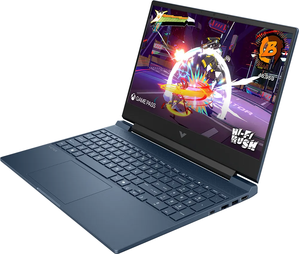 لاب توب للألعاب اتش بي فيكتوس 15-FA1038NE ، معالج إنتل® كور™ i7-13700H، الجيل الثالث عشر ، رامات 8 جيجابايت، هارد ديسك سعة 512 جيجابايت SSD ، كارت شاشة NVIDIA® GeForce RTX™ 3050، سعة 6 جيجابايت GDDR6، شاشة مقاس 15.6 بوصة FHD IPS، نظام التشغيل دوس، أزرق