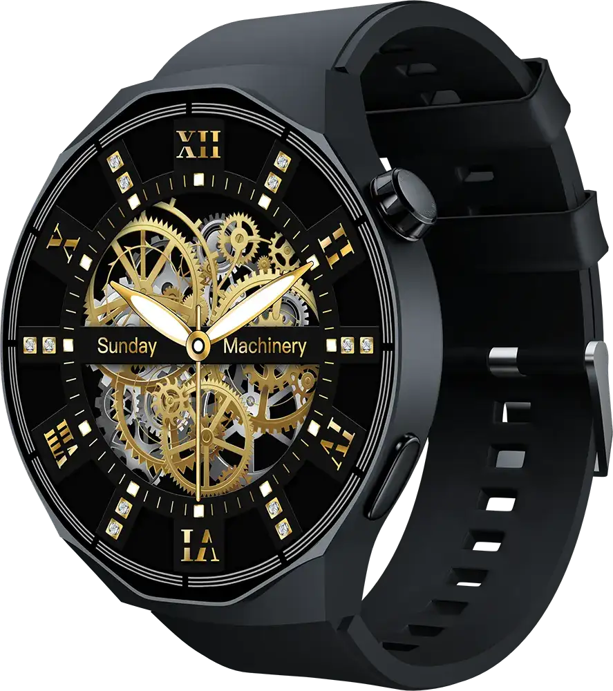 ساعة ذكية SGW-PRO من سمارت جيت، شاشة لمس AMOLED مقاس 1.73 بوصة، بلوتوث V5.3، مقاومة للماء IP68، بطارية 400 مللي أمبير، لون أسود