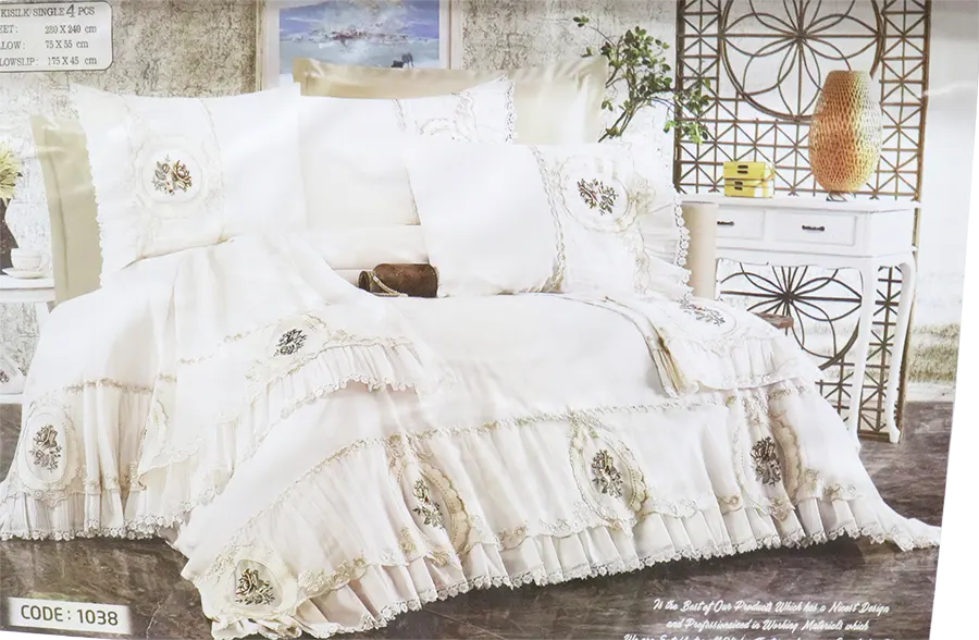 طقم ملايه ابليك جوبير ،  4 قطع ، 280X240 ، اللوان متعددة ، كود 1038