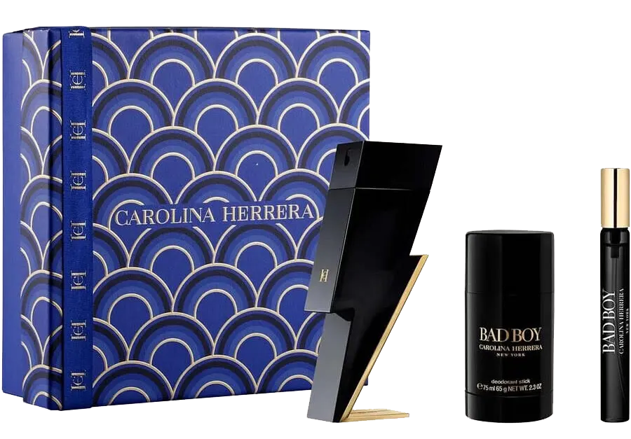 مجموعة عطر كارولينا هيريرا باد بوي للرجال او دي تواليت، 100 مل + 10 مل + مزيل عرق 100 مل