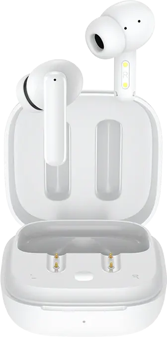 سماعة أذن لاسلكية كيو سي واي  T13 ANC، بلوتوث 5.3، تدعم إلغاء الضوضاء النشط، وقت تغيل 30 ساعة، أبيض، BH22DT10A