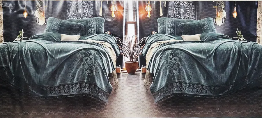 مفرش اطفال دتلس ، 6 قطع ، مقاس 200X240 سم ، زيتي فاتح