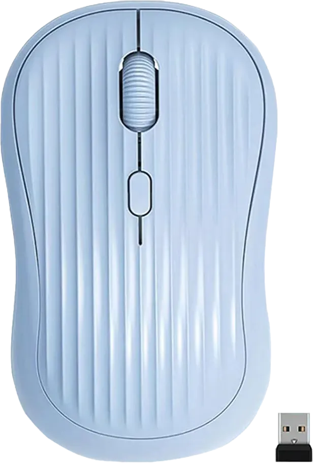 ماوس لاسلكي جيجا ماكس بلس، قابل للشحن، 3200 نقطة فى البوصة، 4 أزرار، أزرق، GM-16