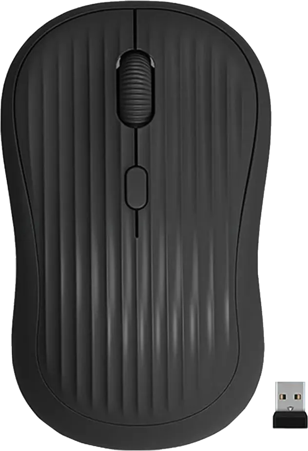 ماوس لاسلكي جيجا ماكس بلس، قابل للشحن، 3200 نقطة فى البوصة، 4 أزرار، أسود، GM-16