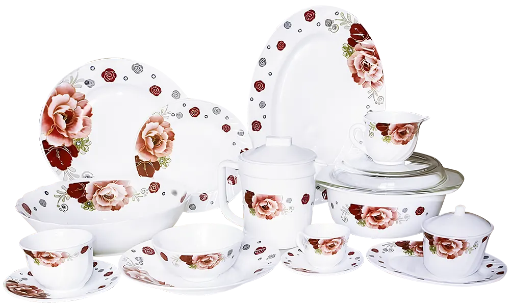 طقم عشاء اركوبال دائري، 58 قطعة، أبيض