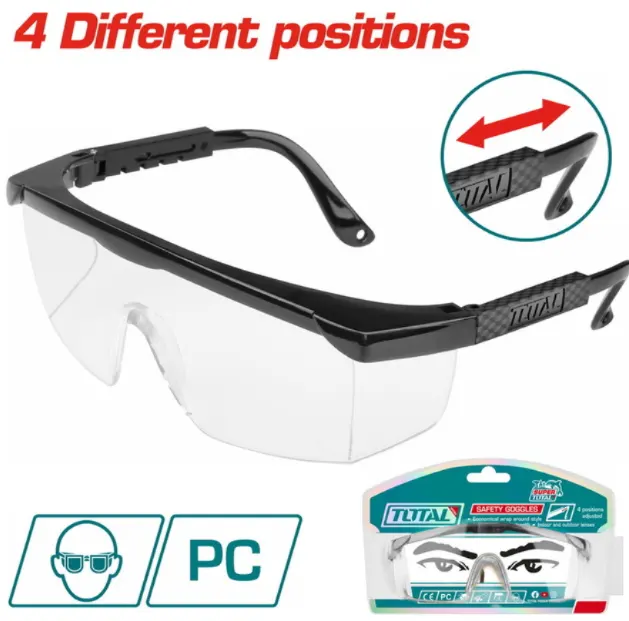 نظارة حماية العين توتال تولز ، اسود ، TSP-301