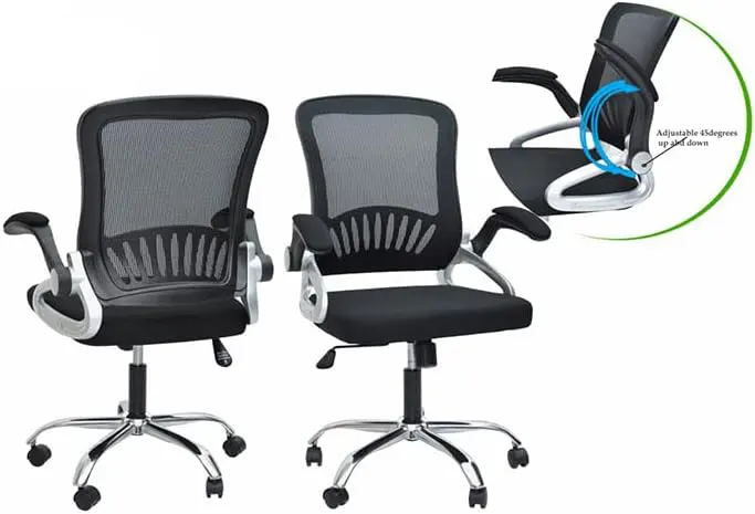 كرسي مكتب هيدروليك تويوتا، ظهر شبكي، ارتفاع قابل للتعديل، أسود، MN-29B