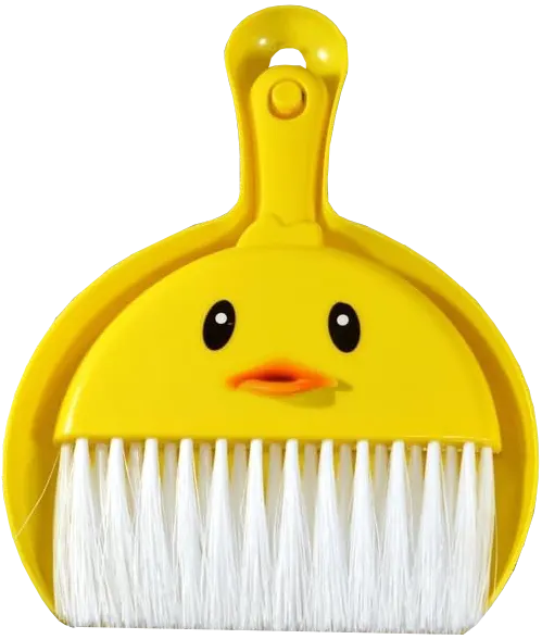 جاروف بفرشة شكل كتكوت ، اصفر