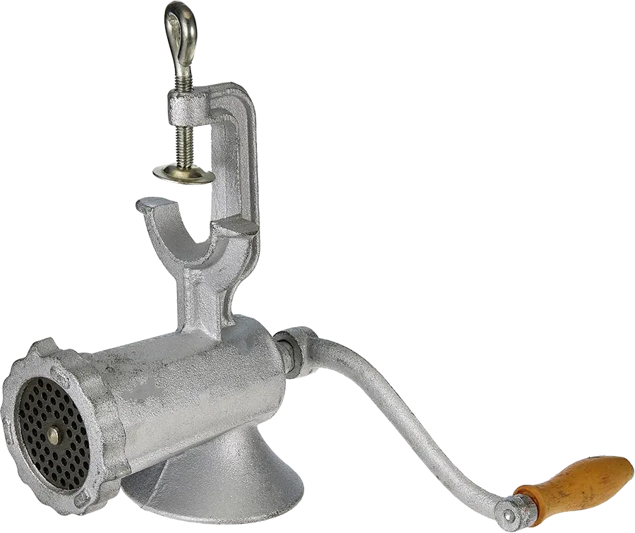 مفرمة لحمة يدوية الاندلس ، معدن ، فضي ، مقاس 10