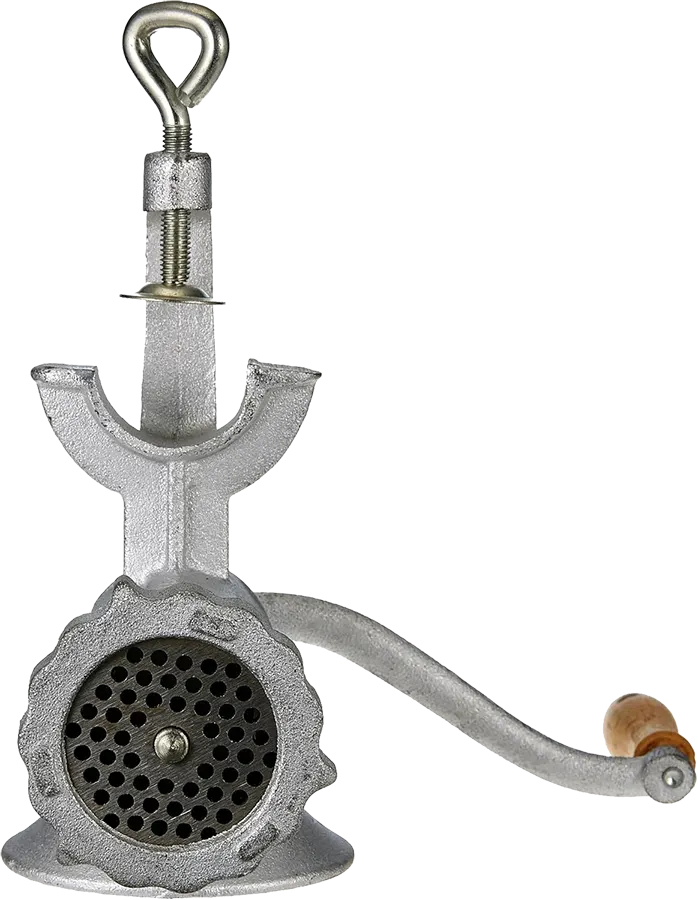 مفرمة لحمة يدوية الاندلس ، معدن ، فضي ، مقاس 10