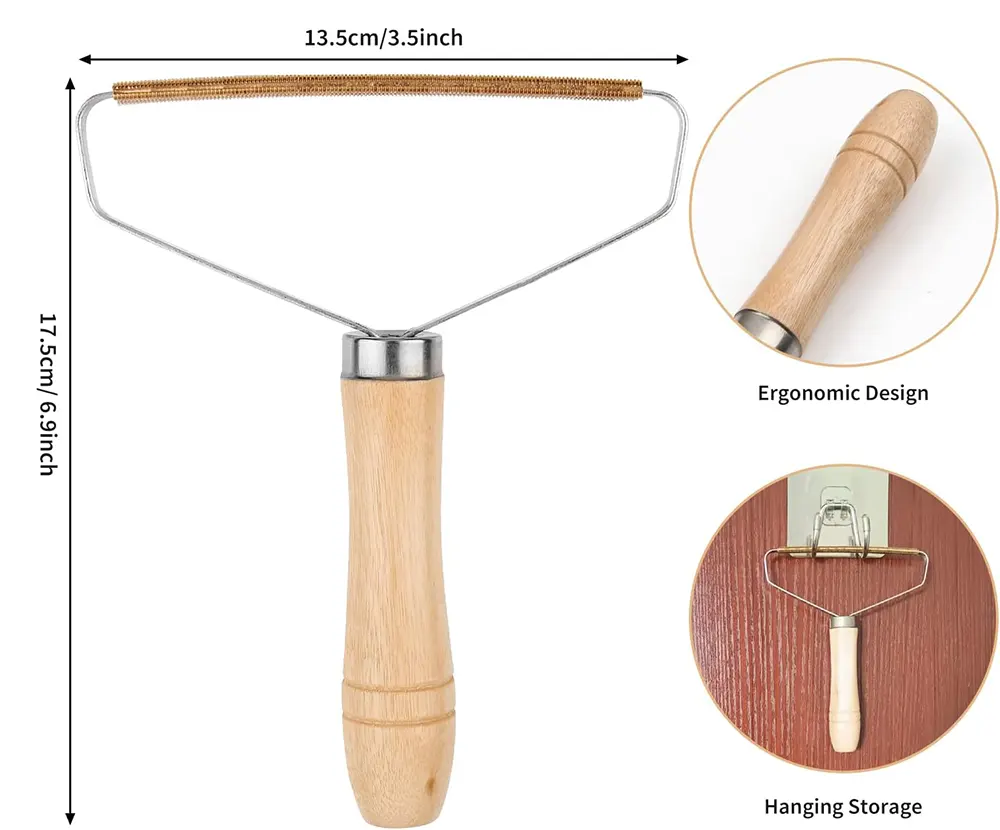 اداة ازالة الوبر وشعر الحيوانات الاليفة، يد خشب، 41-6