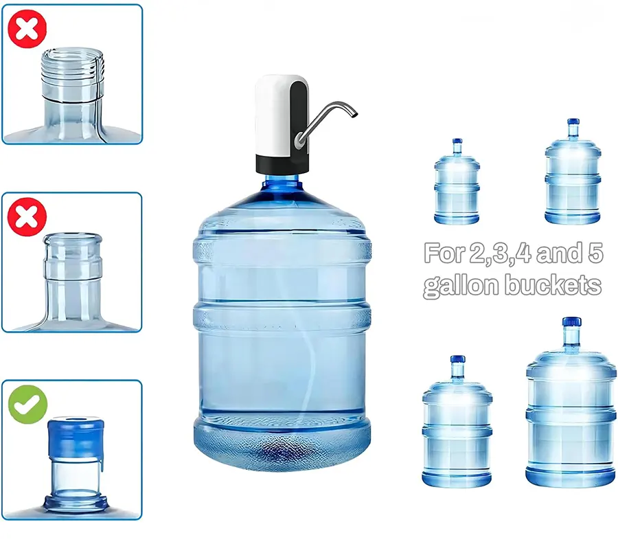 مضخة قارورة مياه الكترونيه ، قابلة للشحن