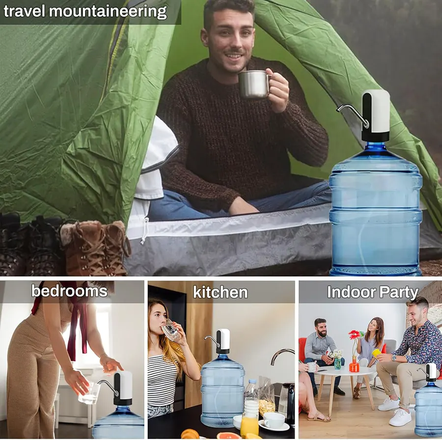 مضخة قارورة مياه الكترونيه ، قابلة للشحن