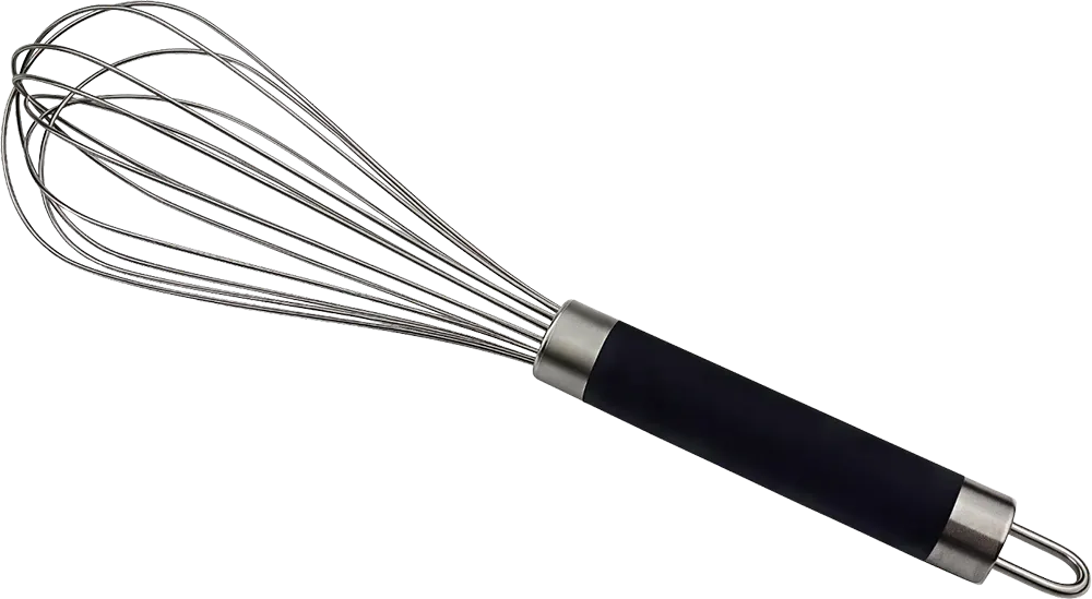 مضرب بيض سلك، 10 بوصة، استانلس، يد سوداء، 134