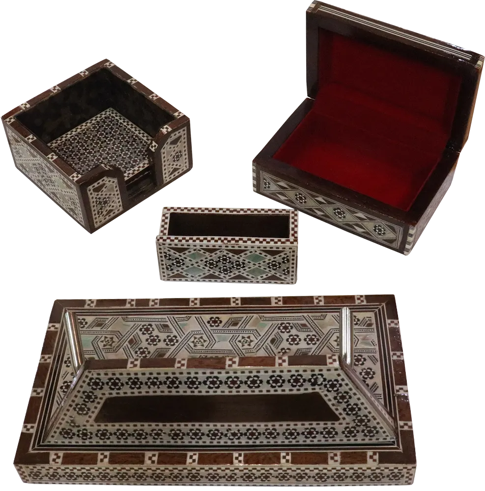 طقم مكتب صدف كبير، 10 قطع