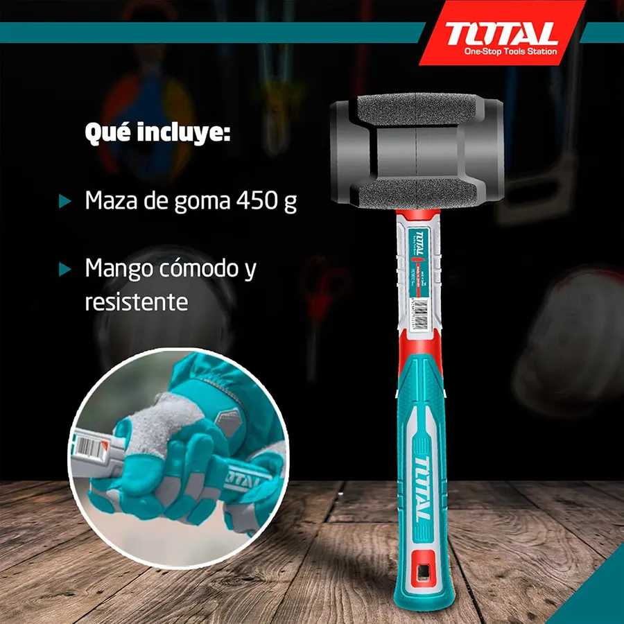 دقماق كاوتش كبير توتال تولز ، 450 جرام ، رأس مطاطي ، THRUH6816