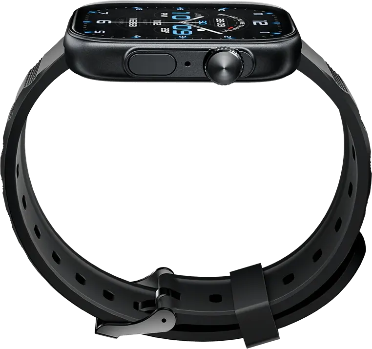 ساعة ايتل ستورم الترا الذكية، بلوتوث 5.3، شاشة لمس TFT مقاس 2.02 بوصة، مقاومة للماء، سوار سيليكون، بطارية 300 مللي أمبير، لون أسود، ISW-023