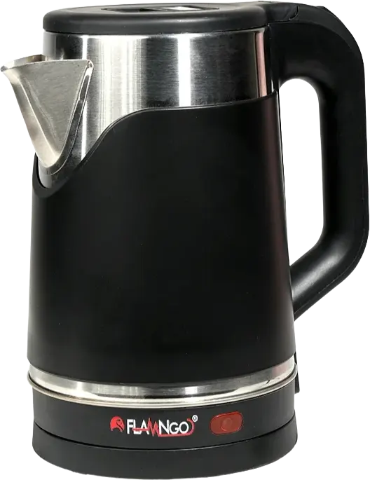 غلاية مياه فلامنجو كوارتز بلس، 1500 وات، 2 لتر، استانلس، أسود، FM-KT2000QZ