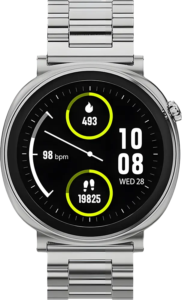 ساعة ذكية SGW-S1 من Smart Gate، شاشة لمس AMOLED مقاس 1.43 بوصة، بلوتوث V5.2، مقاومة للماء IP68، بطارية 280 مللي أمبير-ساعة، لون فضي