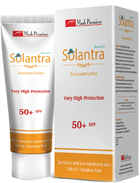 سولانترا صن بلوك لوشن بعامل حمايه من الشمس 50+ ، صن بلوك للبشرة الحساسة، 100 مل