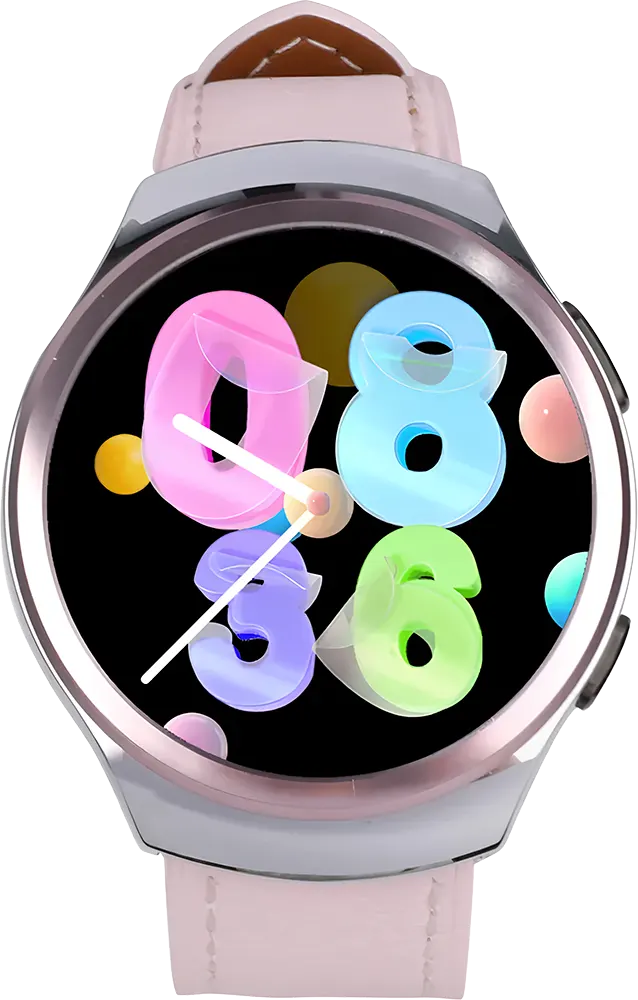 ساعة ذكية SGW-S من سمارت جيت، شاشة لمس OLED مقاس 1.28 بوصة، بلوتوث V5.3، مقاومة للماء IP68، بطارية 200 مللي أمبير، حزام جلد، لون وردي