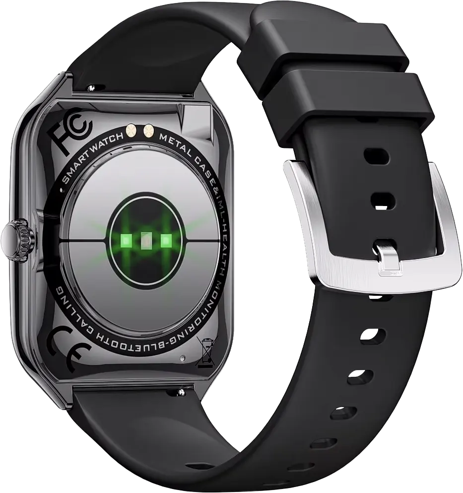 ساعة ذكية من سمارت جيت SGW-E، شاشة لمس AMOLED مقاس 1.93 بوصة، بلوتوث V5.2، مقاومة للماء IP68، بطارية 200 مللي أمبير، لون أسود