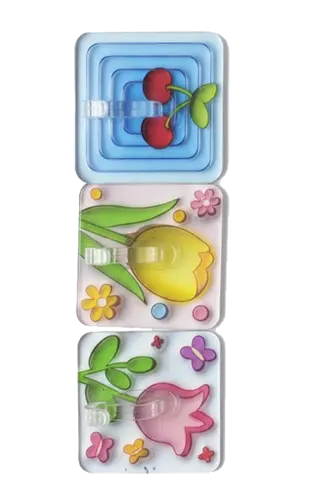 شماعه شفافه لاصقه هوك ، اشكال مختلفه ، 3 قطع ، 10336