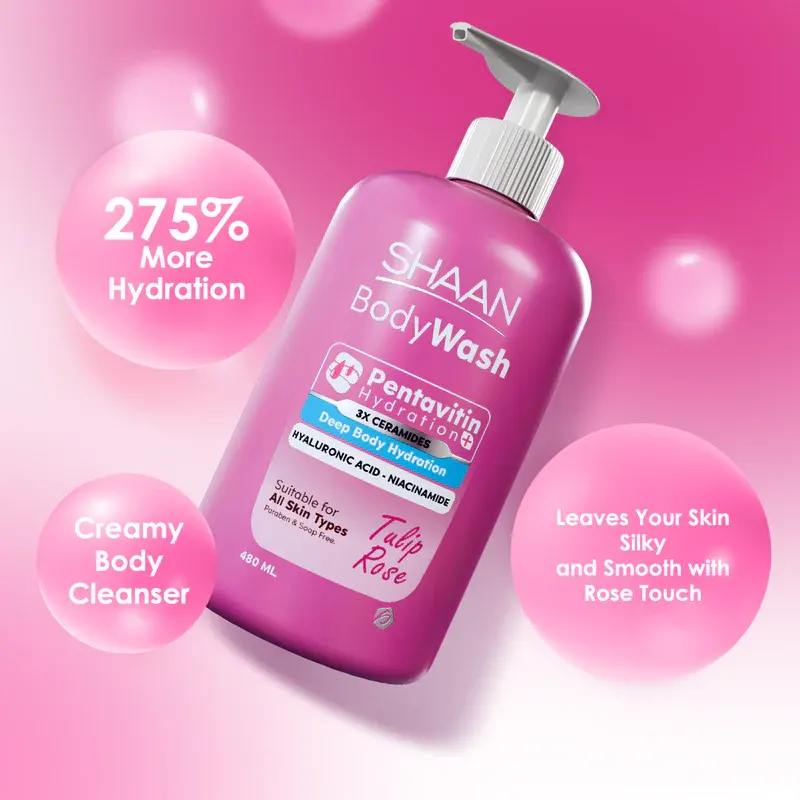 غسول الجسم تاليب روز من شان، 480 مل