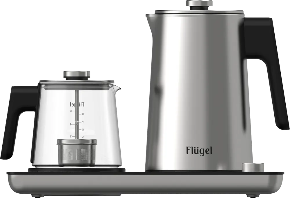 غلاية مياه سمارت فلوجل 2 في 1، 2200 وات، غلاية سعة 1.7 لتر، إبريق شاي 1.0 لتر، شاشة ديجيتال، فضي، T050-6185 7