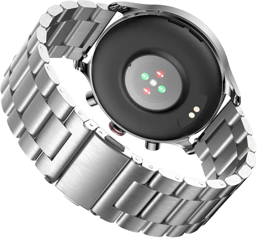 ساعة ريفرسونج موتيف 9 ماكس الذكية، شاشة AMOLED مقاس 1.43 بوصة، مقاومة للماء، سوار من الفولاذ المقاوم للصدأ، فضي، SW903