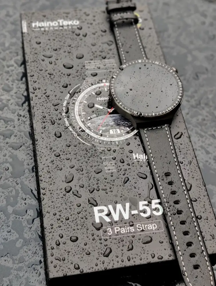 ساعة هاينو تيكو الذكية، شاشة AMOLED مقاس 1.43 بوصة، مقاومة للماء، 3 أحزمة، ألوان متعددة، RW-55