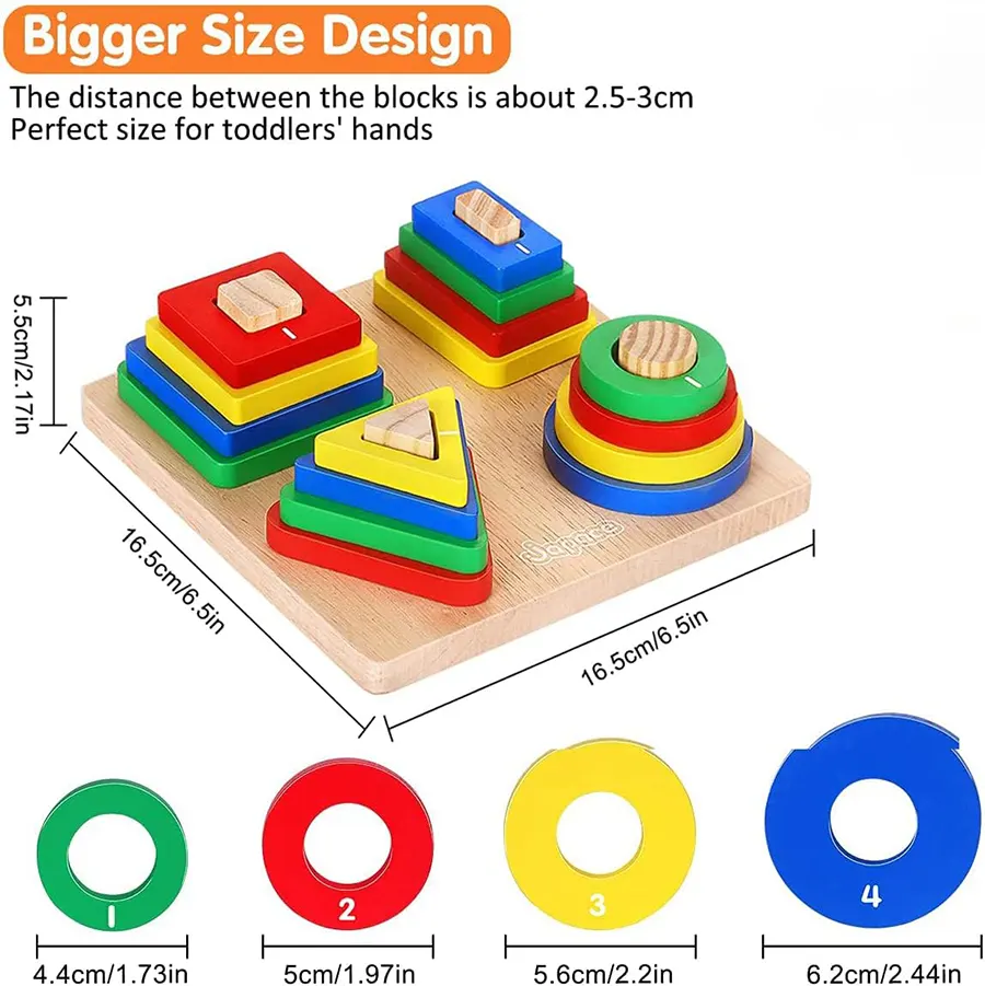 مجسمات لتعليم مطابقة الأشكال هندسية ، 1023