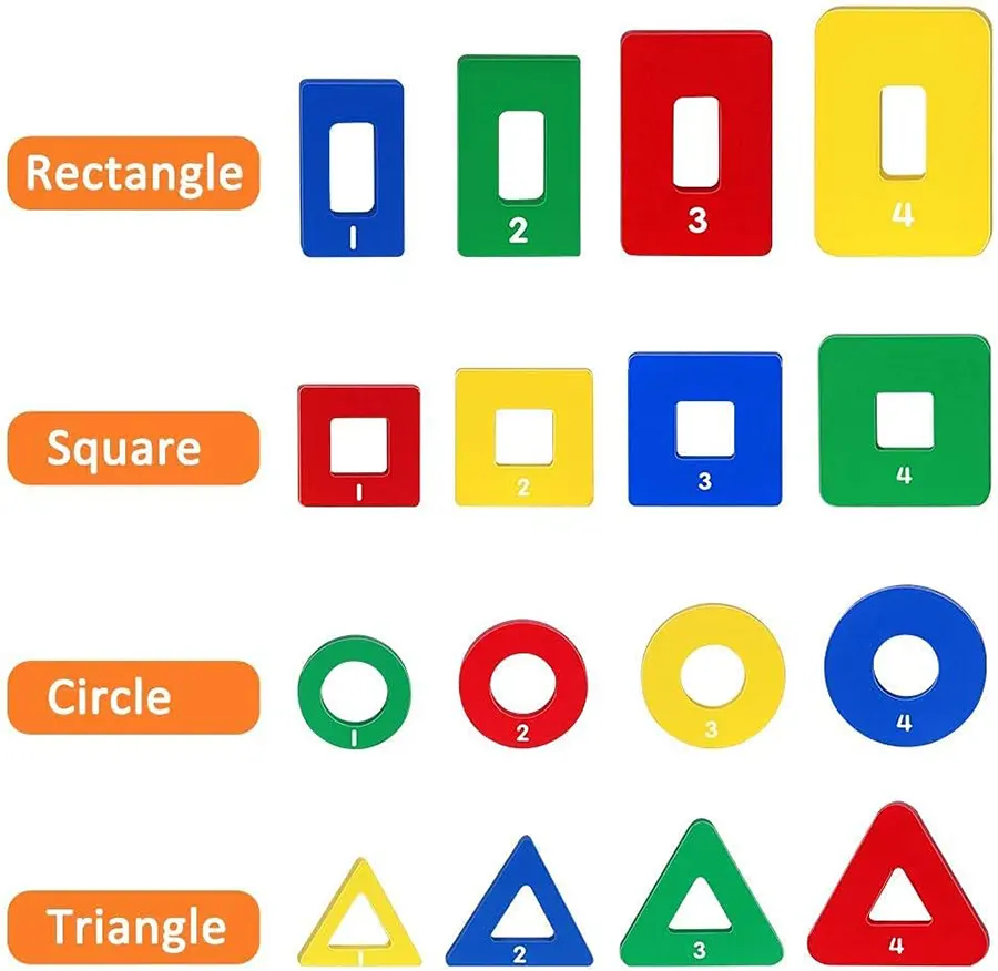 مجسمات لتعليم مطابقة الأشكال هندسية ، 1023