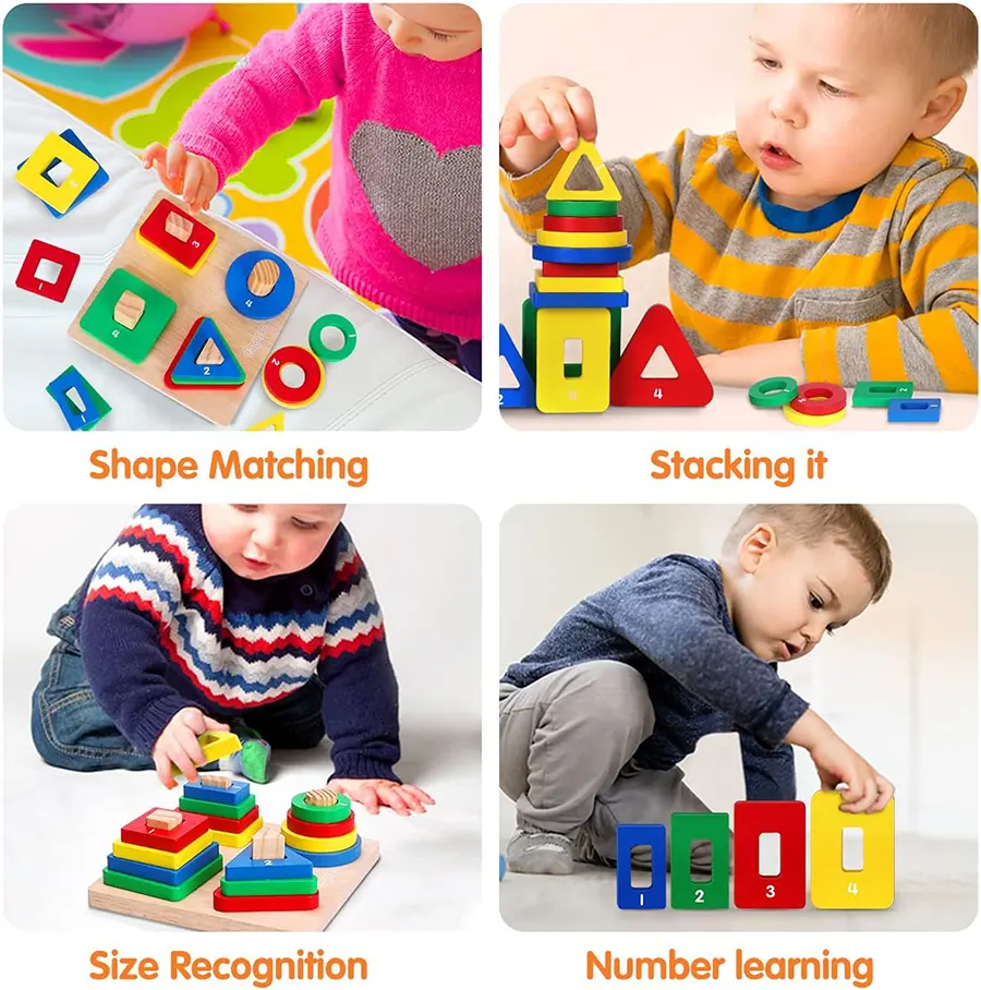 مجسمات لتعليم مطابقة الأشكال هندسية ، 1023