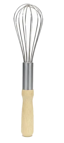 مضرب بيض استانلس يد خشب 11740