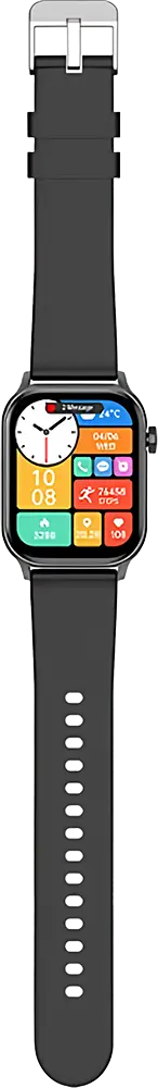 ساعة ذكية من تشويتيك ، شاشة AMOLED مقاس 1.95 بوصة، مقاومة للماء، لون أسود، WT020-BK