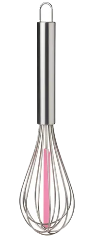 مضرب بيض 12 بوصه ، استانلس * سيلكون ، بينك