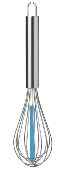 مضرب بيض 10 بوصه ، استانلس * سيلكون ، ازرق