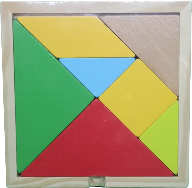 بازل تنجرام خشبي مع كروت ، 1016