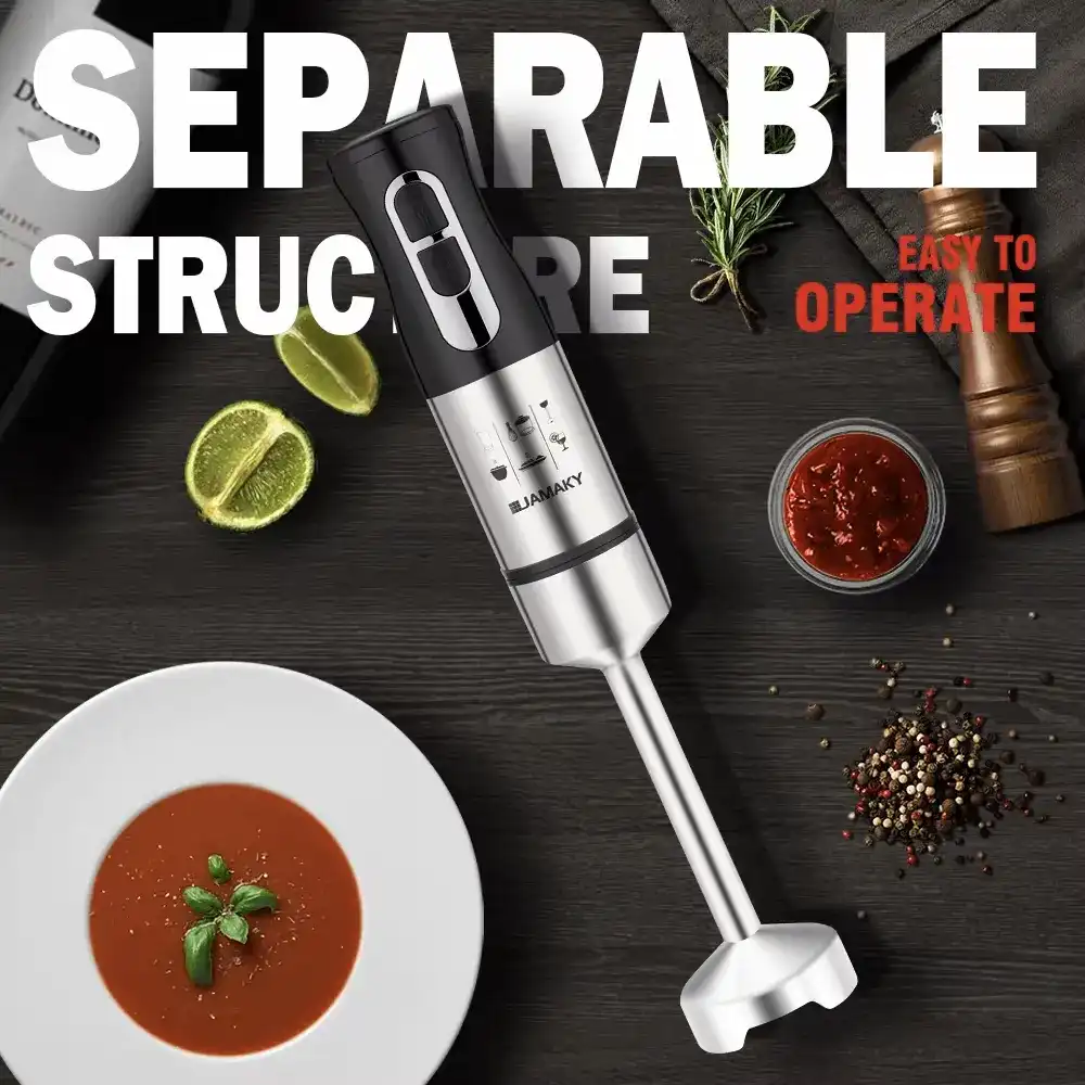 هاند بلندر جماكي، 2000 وات، سرعتان، شفرتان ستانلس، أسود * فضي، JMK3007