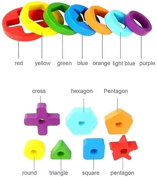 عمود حلقات مطابقة الاشكال الهندسية كبير ، 1038