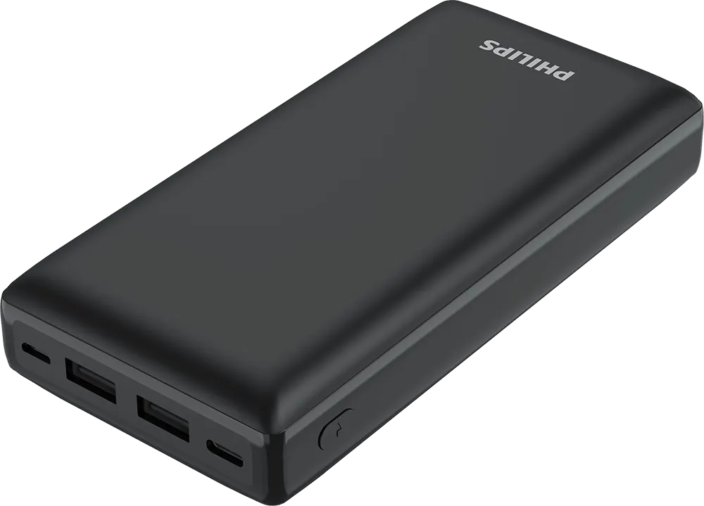 باور بانك فيليبس، 20,000 مللي أمبير، 20 وات، منفذين usb-a، منفذ type-c، أسود، DLP7721C
