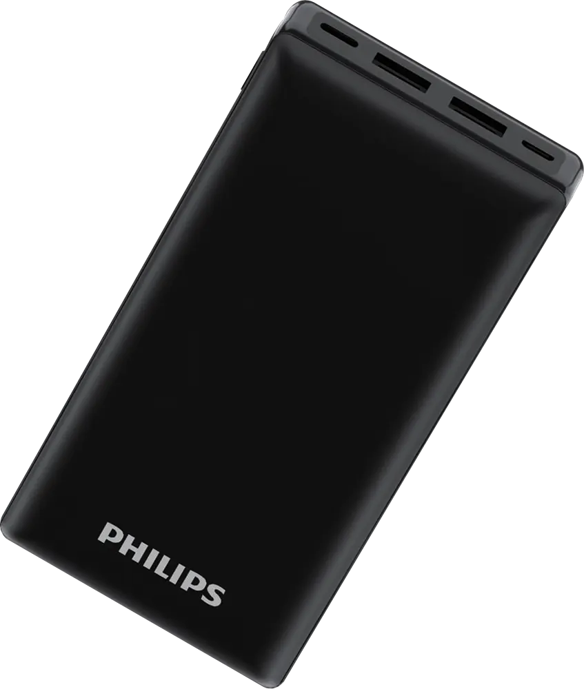 باور بانك فيليبس، 20,000 مللي أمبير، 20 وات، منفذين usb-a، منفذ type-c، أسود، DLP7721C