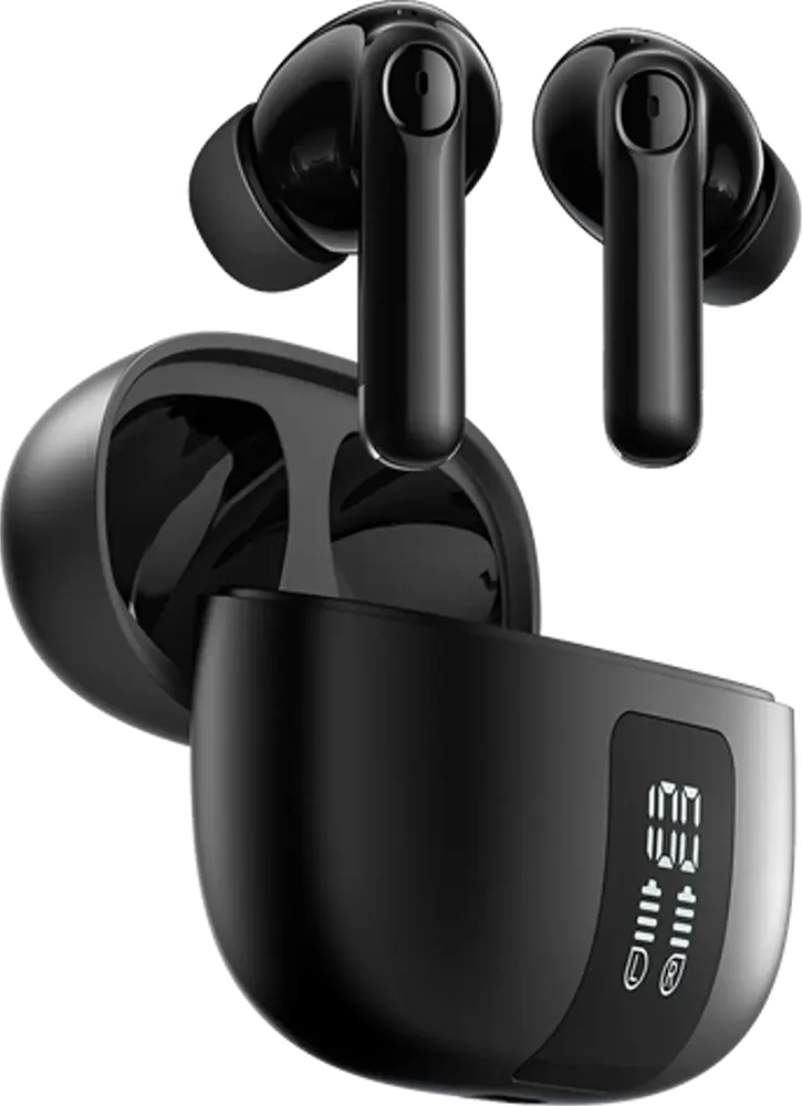 سماعات أذن لاسلكية حقيقية من جوي روم فن بودز FN3، ANC-ENC، بلوتوث 5.4، بطارية 350 مللي أمبير-ساعة، 4 ميكروفونات، أسود، JR-FN3