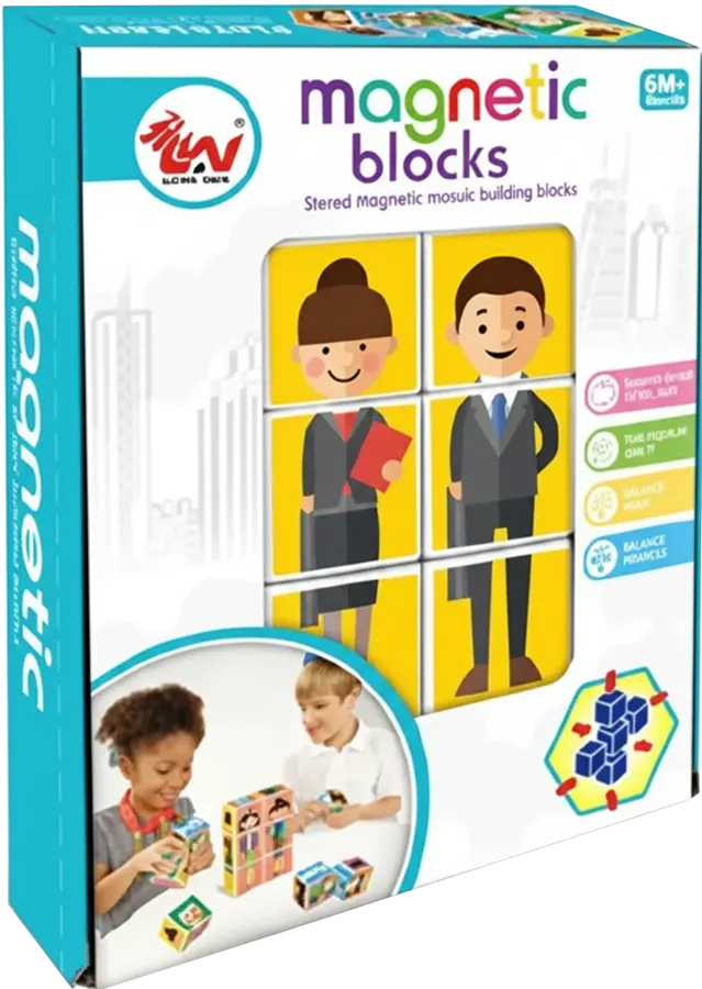 مكعبات مزوده بمغناطيس ، 6 قطع ، 6001B